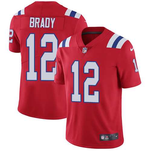 Nike New England Patriots #12 Tom Brady Red Alternate NFL Vapor Untouchable Limited Jersey,We sell and wholesale Nike New England Patriots #12 Tom Brady Red Alternate NFL Vapor Untouchable Limited Jersey on line form chian!